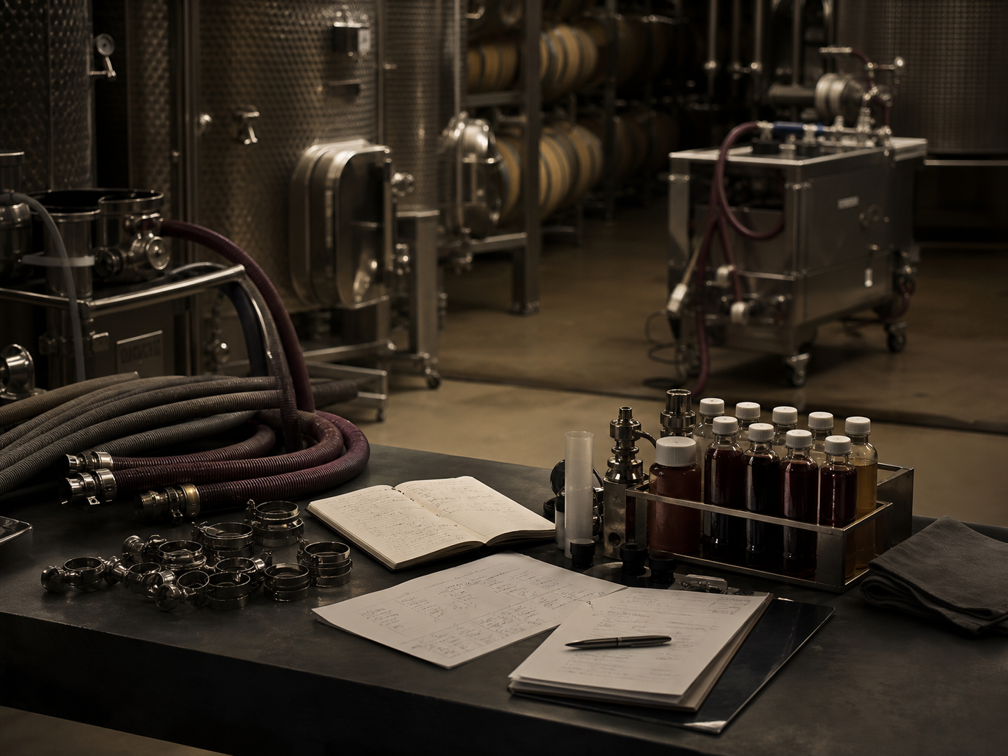 Flexible winery tank role prepared for changing cellar capacity.